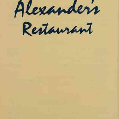 Vintage menu from the Menu Gallery collection