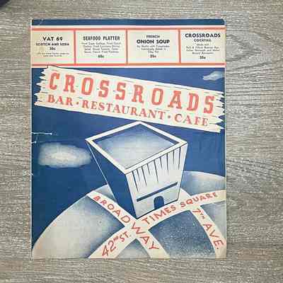 Vintage menu from the Menu Gallery collection